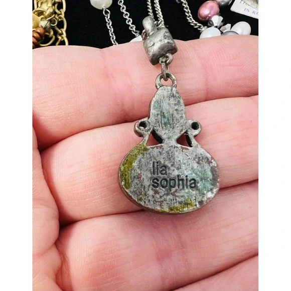 Lia Sophia Silver & Gold Tone Necklace, Bracelet & Earring Lot Of 35 - Picture 5 of 16